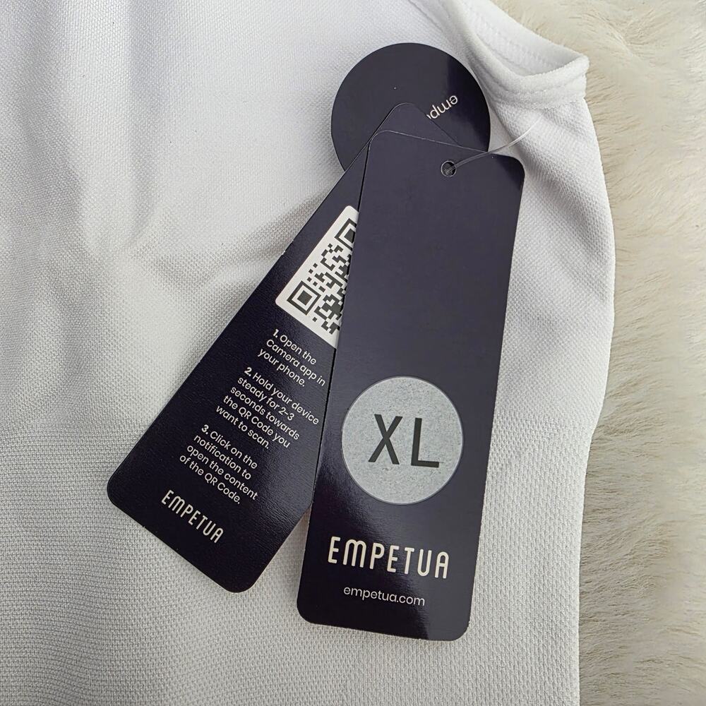 NWT Empetua White Scoop Neck Shaping Cami Top XL - Picture 3 of 11